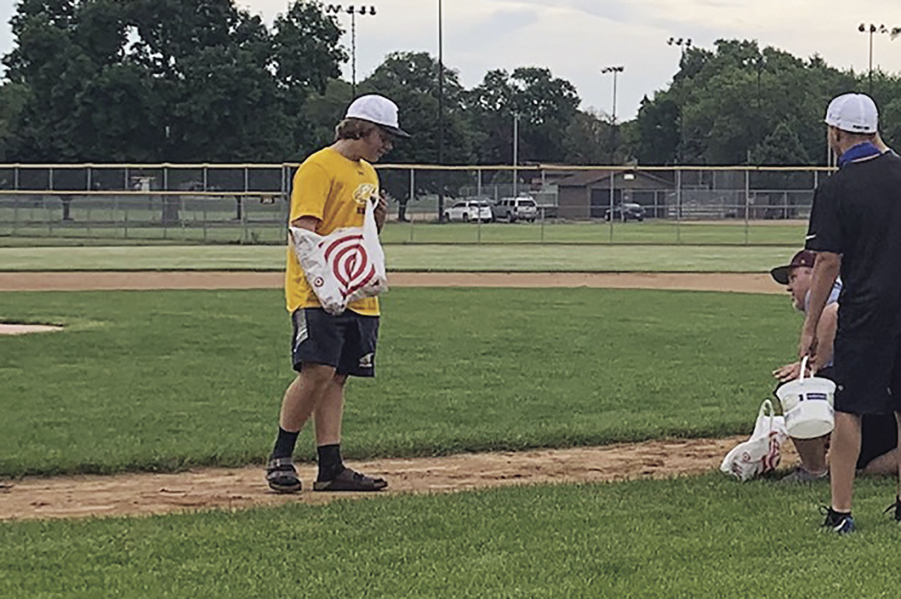 Cleaning up the infield
